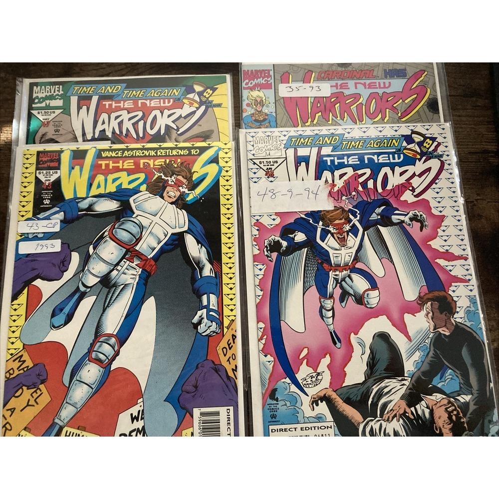 The New Warriors Comic Book Lot (4 Issues, Marvel Comics) Mixed Lot All Boarded